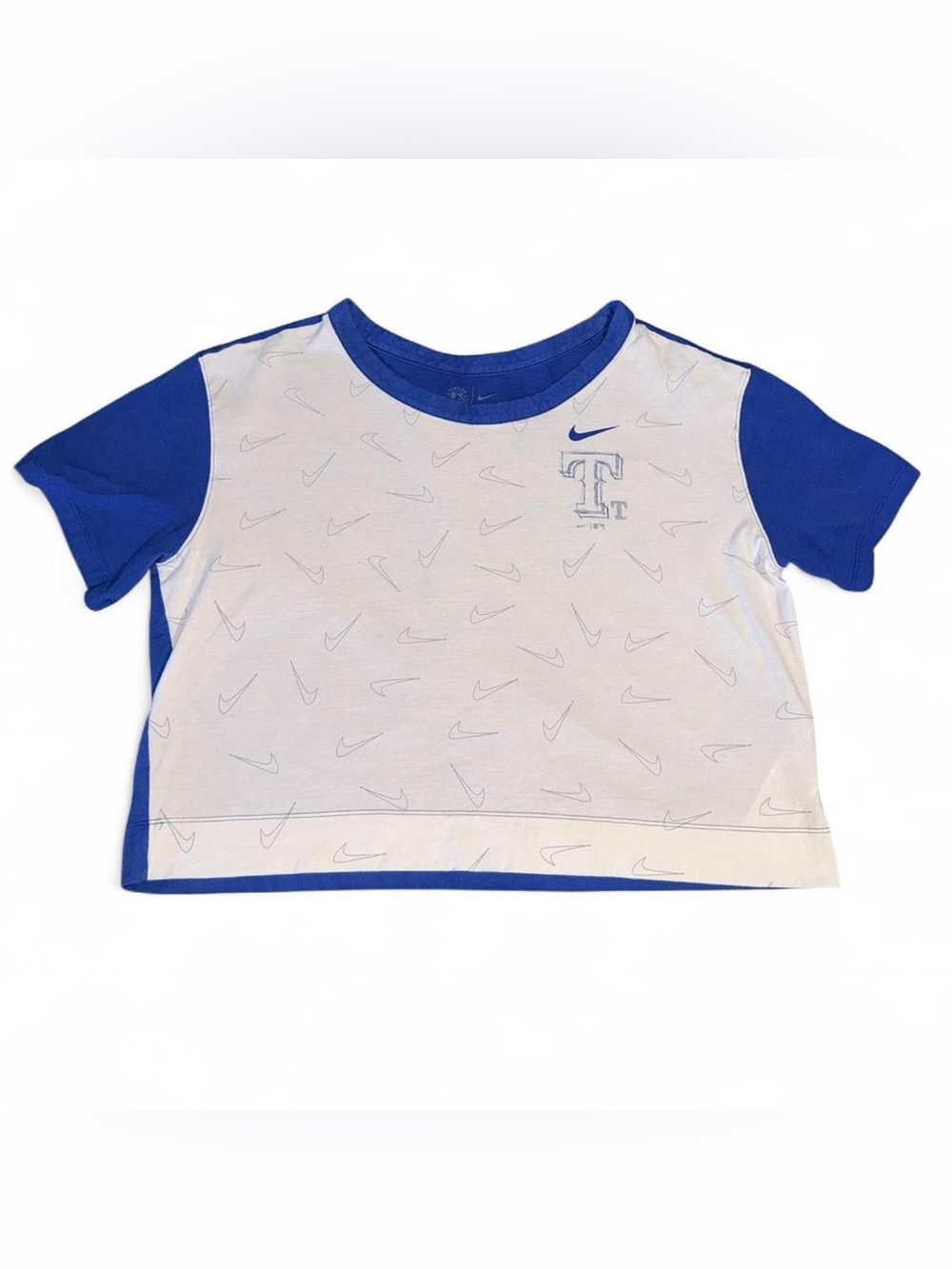 Nike Blue & White Logo Crewneck Shirt